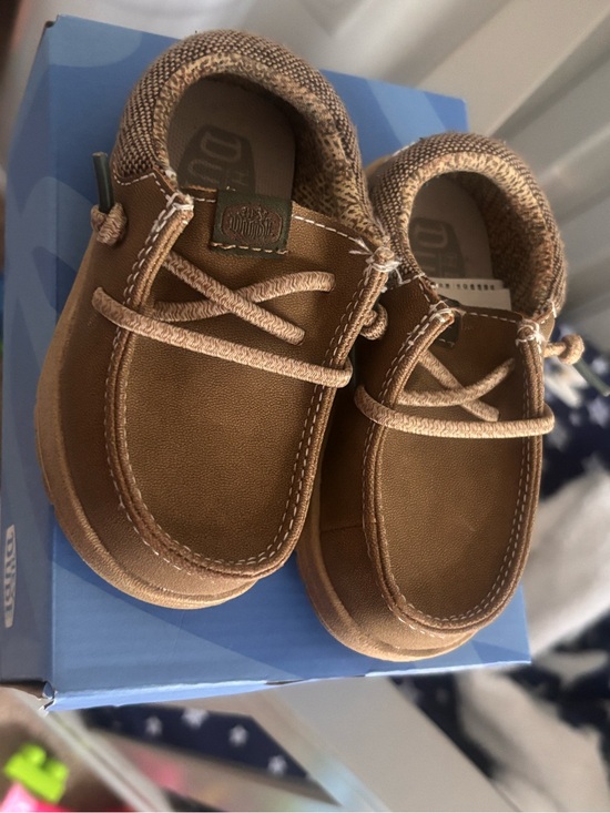 Hey Dude Other - Hey Dude Kids Tan Brown Moccasin Slip-Ons
